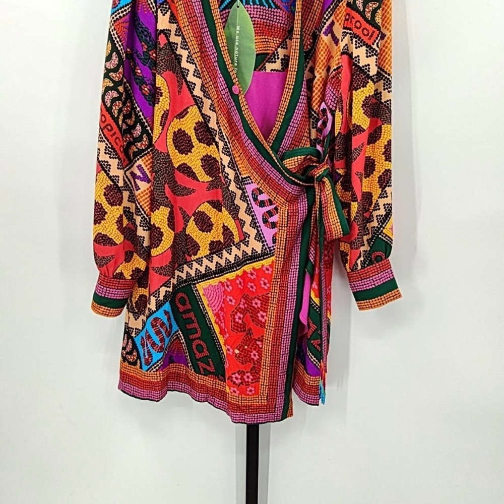 FARM Rio Colorful Patterned Wrap Dress
